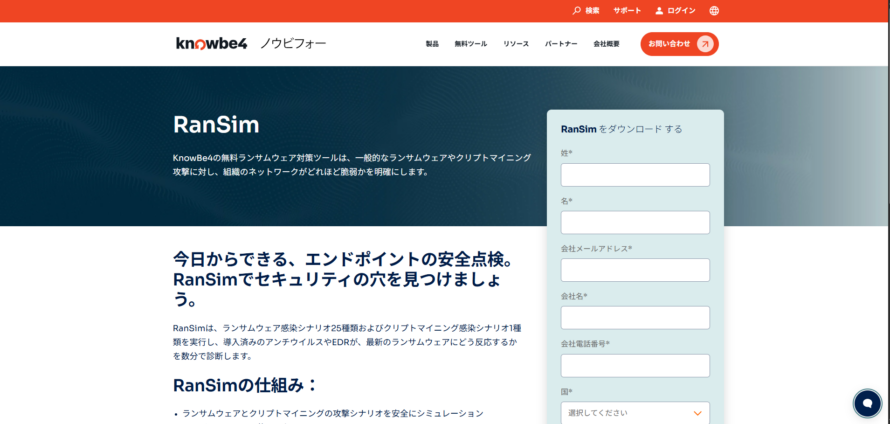 RanSimの公式サイトの画像