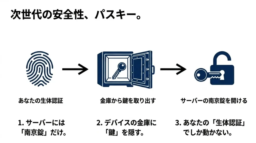 パスキーの仕組みの図解