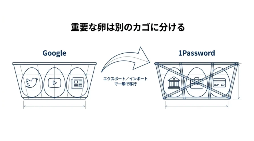 重要なサービスとそうでないサービスを分ける図解